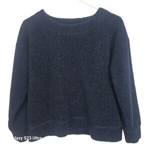 J Crew Sweater Women XS Navy Vintage Fleece Sweater Women Pullover Sweater